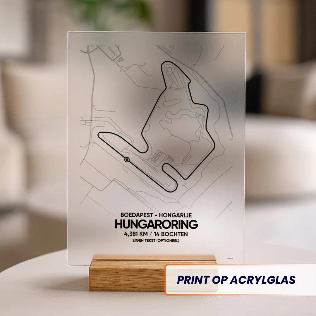 Hungaroring circuit acrylglas print