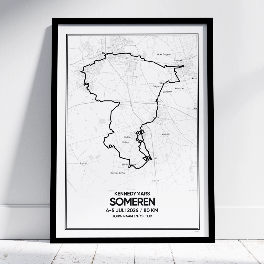 Kennedymars Someren 2026 natuurroute poster Kennedymars Someren 2026 natuurroute poster