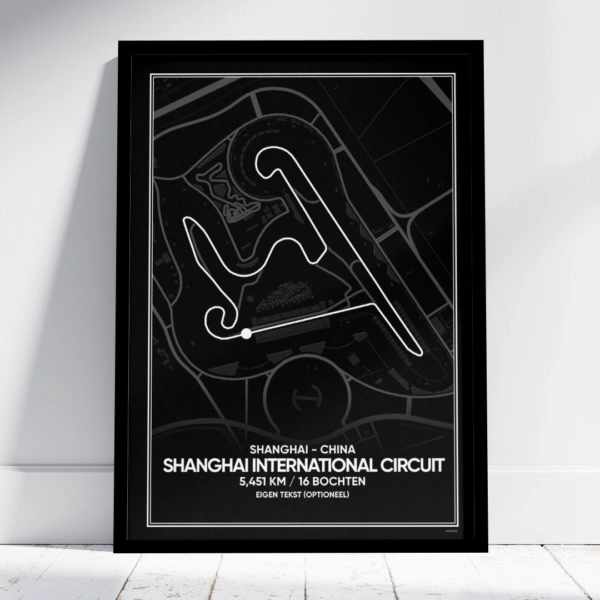 Shanghai International Circuit poster zwart
