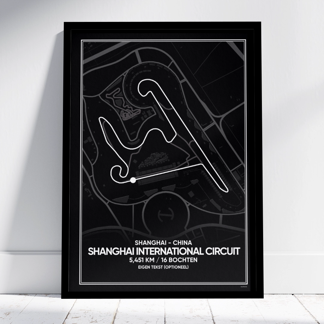 Shanghai International Circuit poster zwart