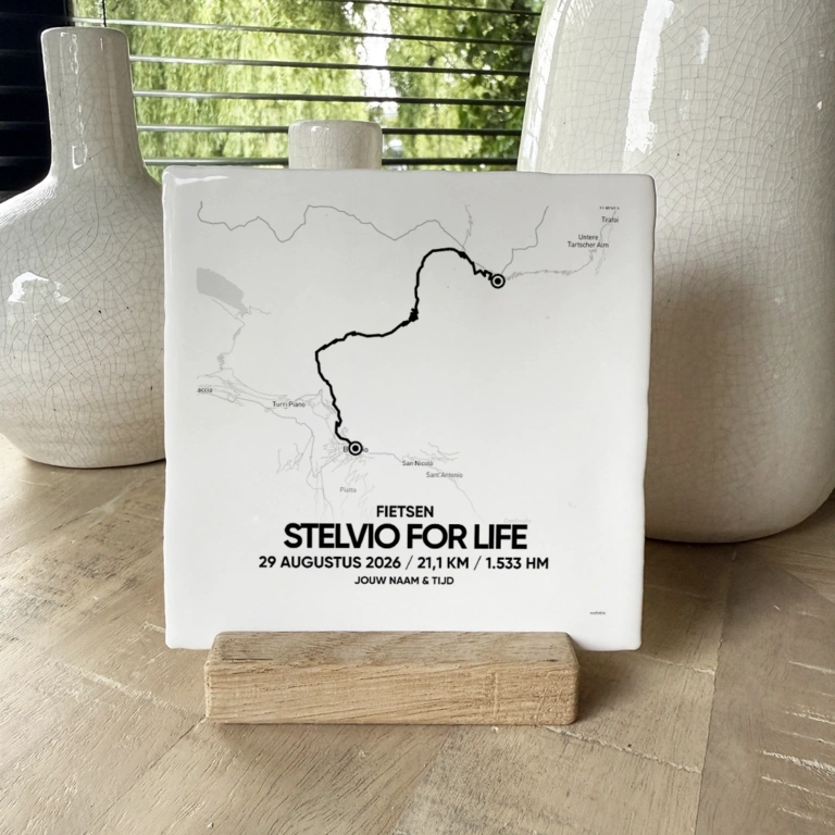 Stelvio for Life tegeltje 2026 fietsen