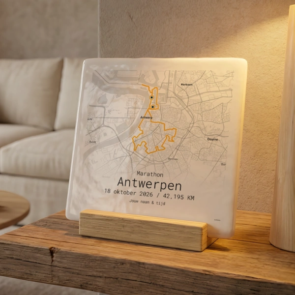 Antwerpen Marathon Route Tegeltje (met naam & tijd) - alle afstanden - Image 2