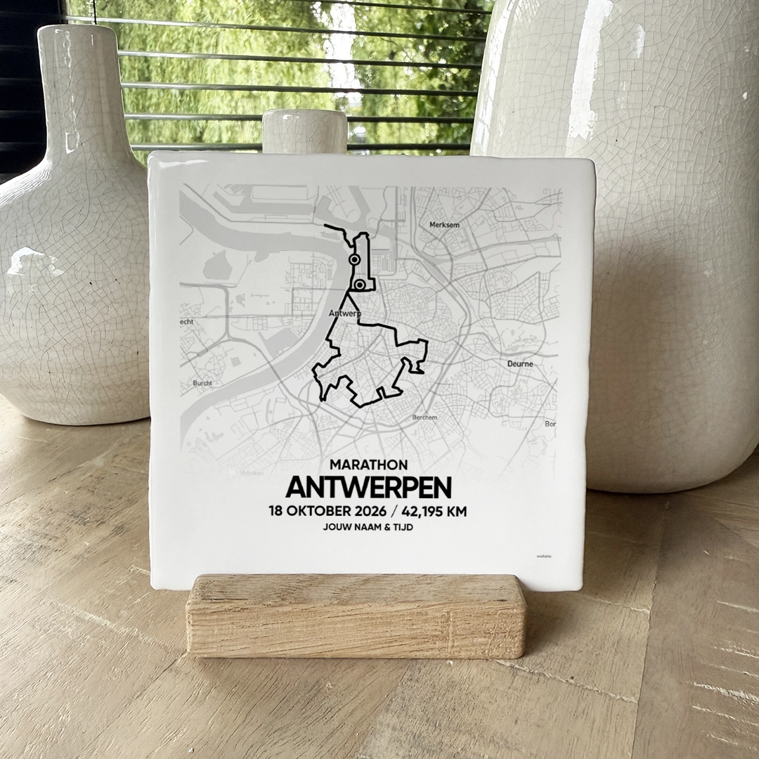 Antwerpen Marathon tegeltje 2026 Antwerpen marathon route tegeltje 2026