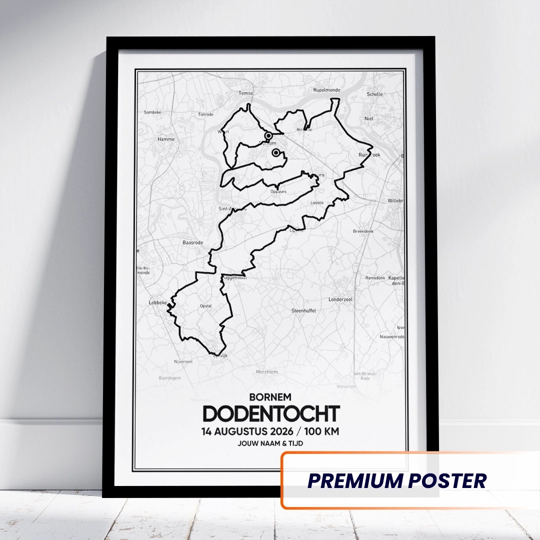Dodentocht 2026 route poster
