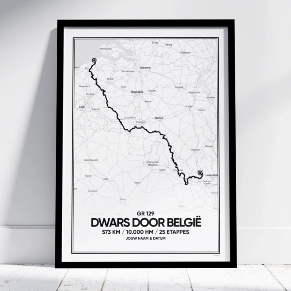GR 129 dwars door Belgie postser