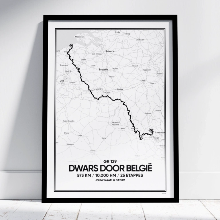 GR 129 dwars door Belgie postser