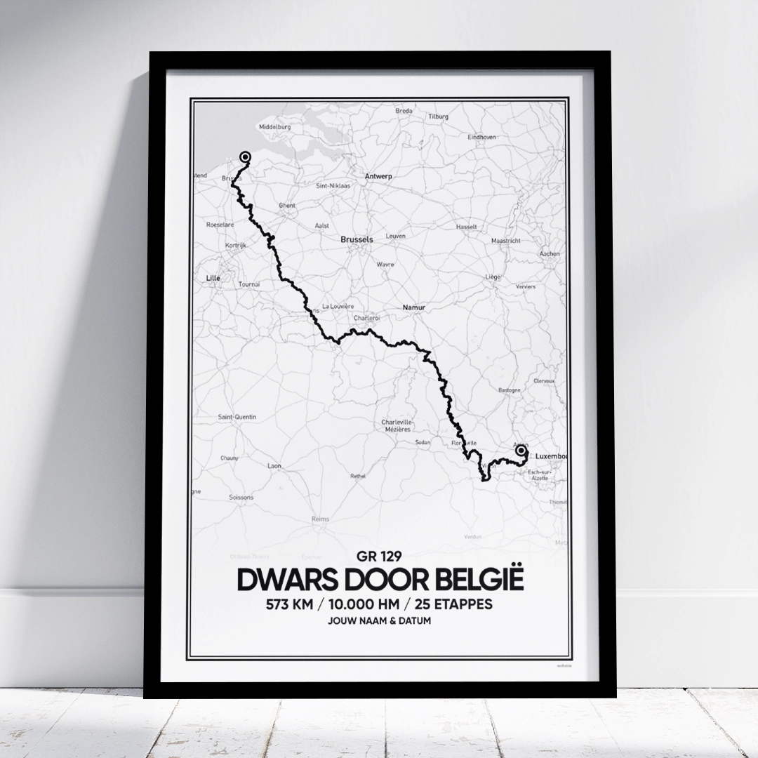 GR 129 dwars door Belgie postser GR 129 dwars door Belgie postser