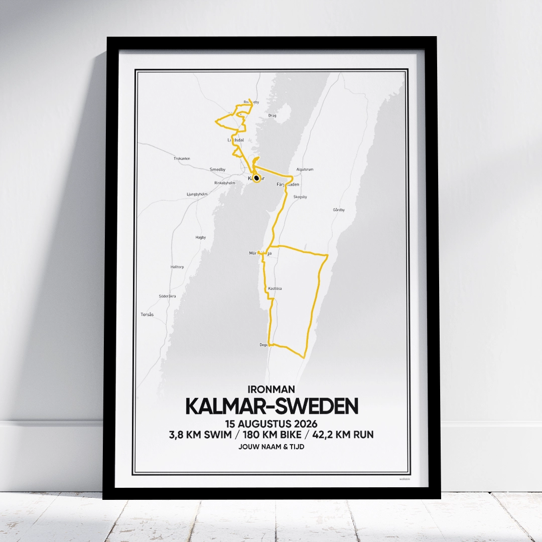 Ironman Kalmar 2026 poster kleur route Ironman Kalmar 2026 poster kleur route