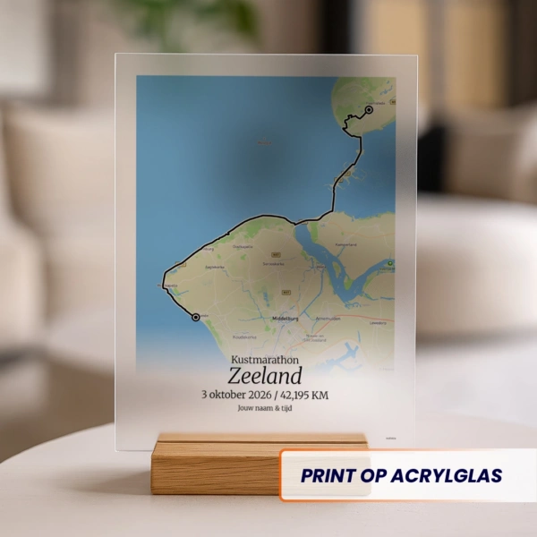 Kustmarathon Zeeland 2026 acrylglas print