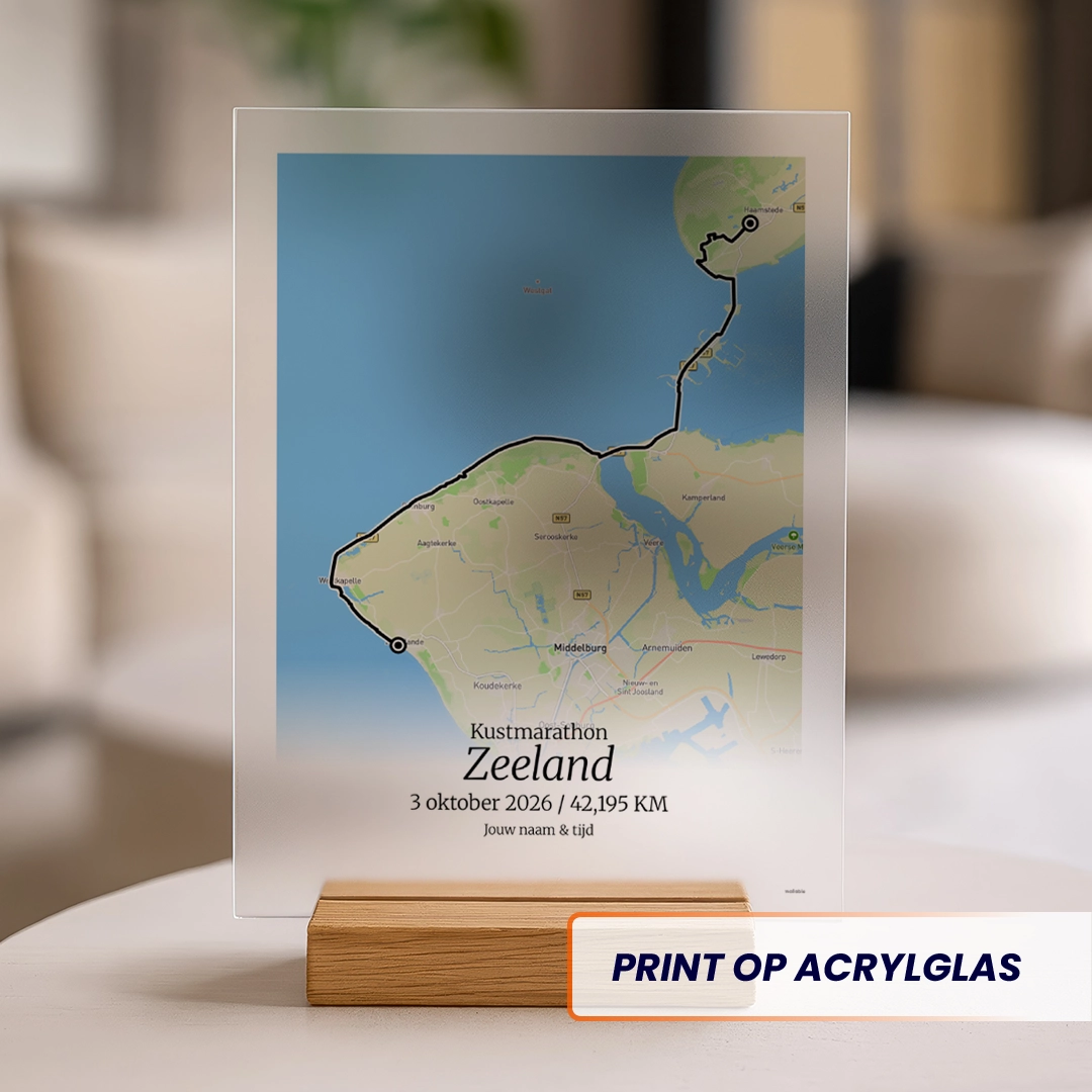 Kustmarathon Zeeland 2026 acrylglas print