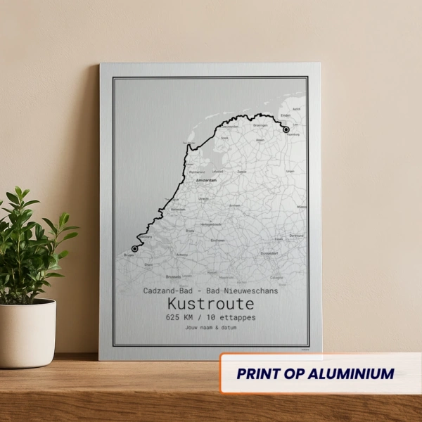 Kustroute-LF-aluminium print