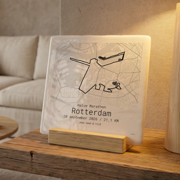 Rotterdam Halve Marathon 2026 tegeltje in. houder