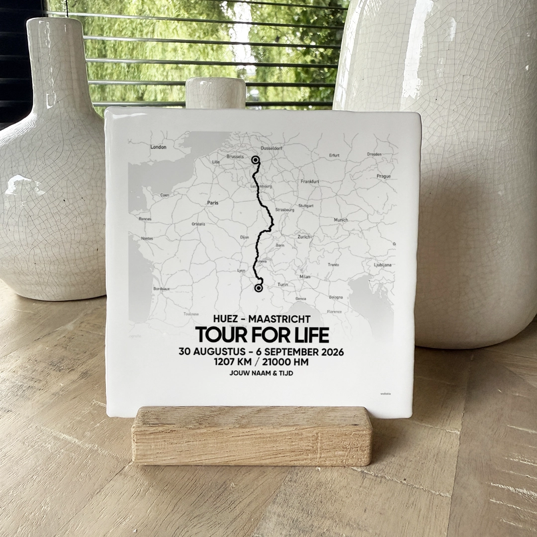 Tour for Life route tegeltje 2026 Tour for Life route tegeltje 2026