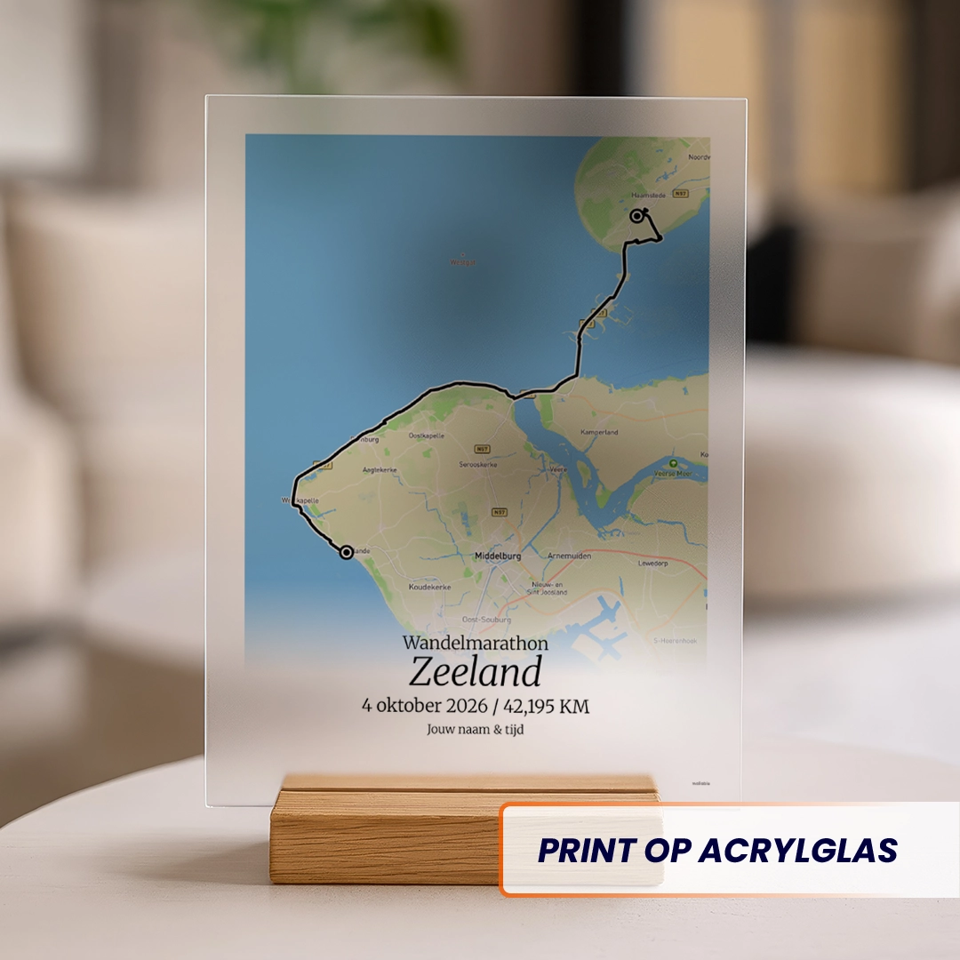 Wandelmarathon Zeeland 2026 acrylglas print