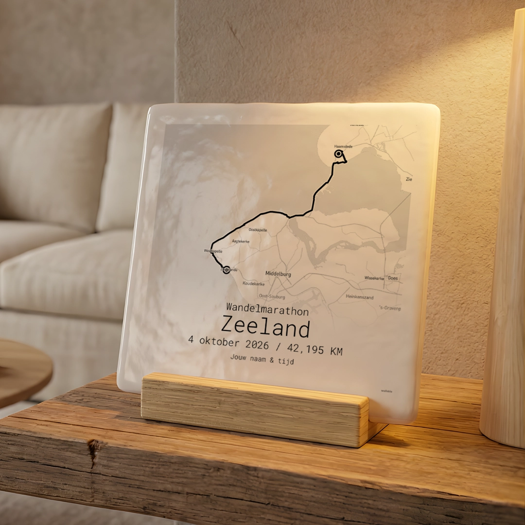 Wandelmarathon Zeeland route tegeltje 2026 met naam