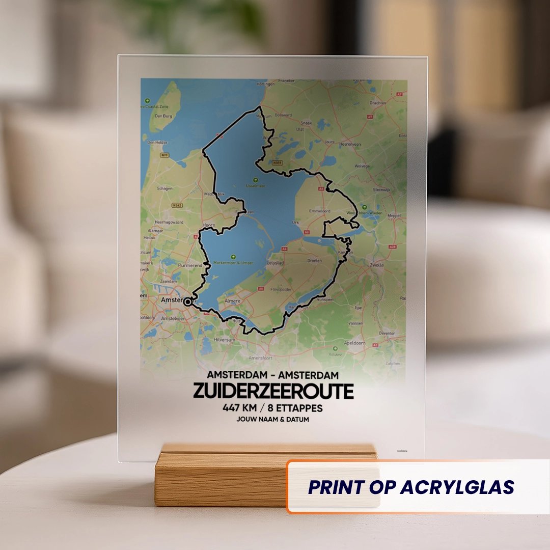 Zuiderzeeroute acrylglas print kleur