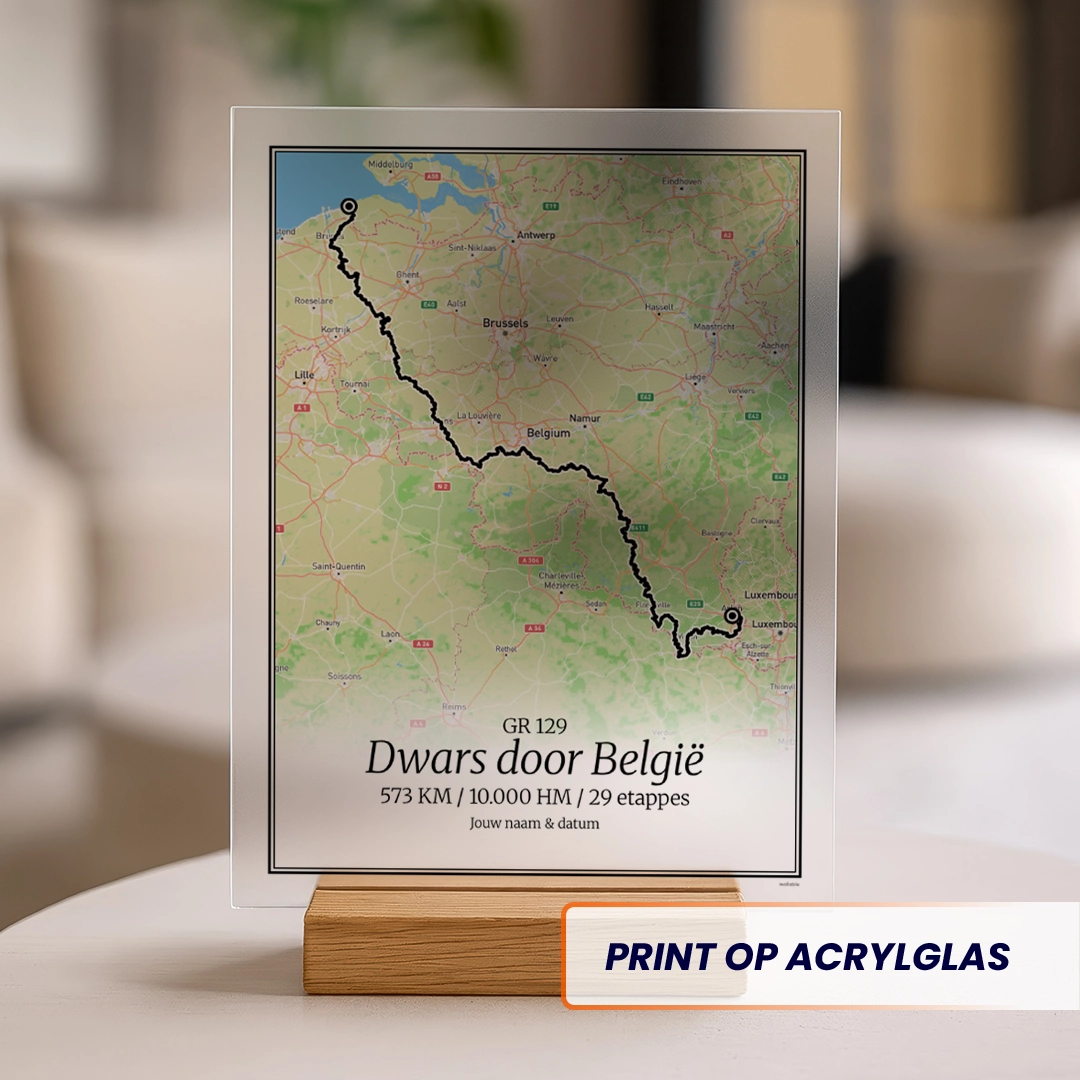 gr 129 dwars door belgie acrylglas print