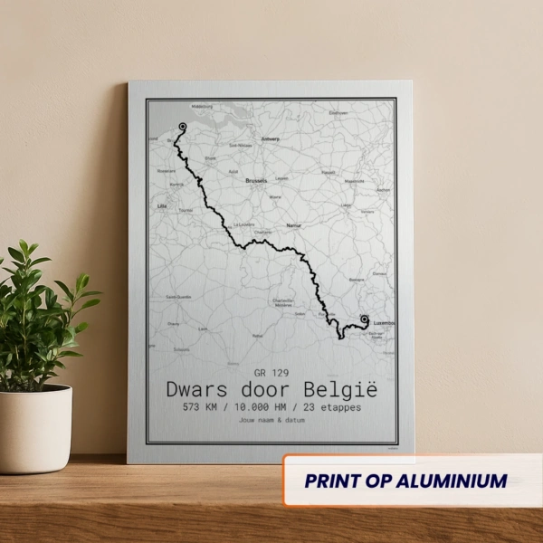 gr 129 dwars door belgie aluminium print