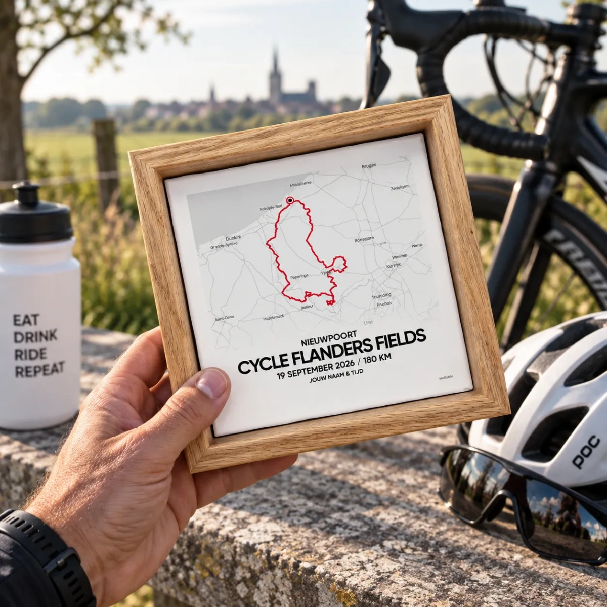 Cycle Flanders Fields 2026 tegeltje in lijst