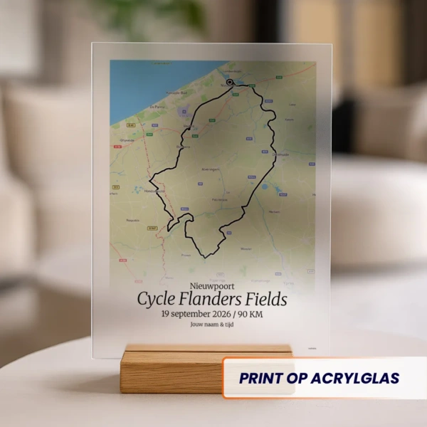 Cycle Flanders Fields 90 km 2026 acrylglas print