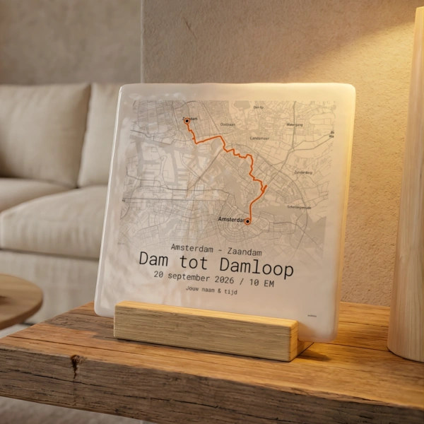 Dam tot Damloop Route Tegeltje (met naam & tijd) - Image 2