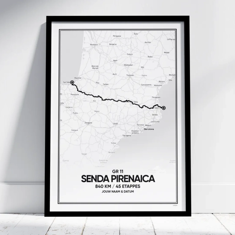 GR 11 Senda Pirenaica route poster