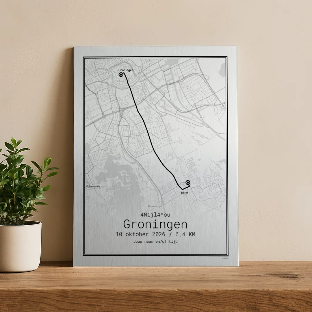 Groningen 4mijl4you 2026 aluninium print