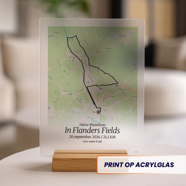 In Flanders Fields Halve marathon print (met naam & tijd) - Image 2