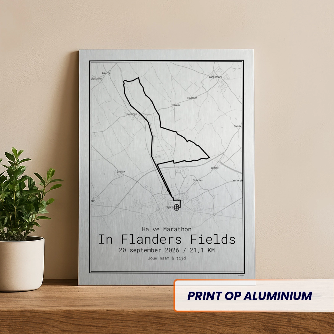 In Flanders Fields Halve Marathon 2026 aluminium print