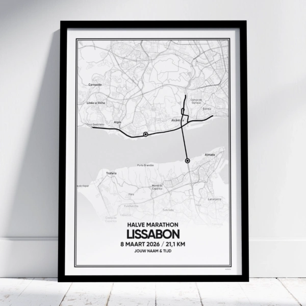 Lissabon halve marathon maart 2026 poster