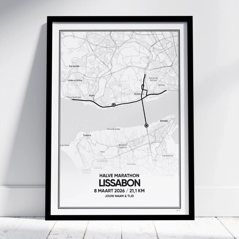 Lissabon halve marathon maart 2026 poster