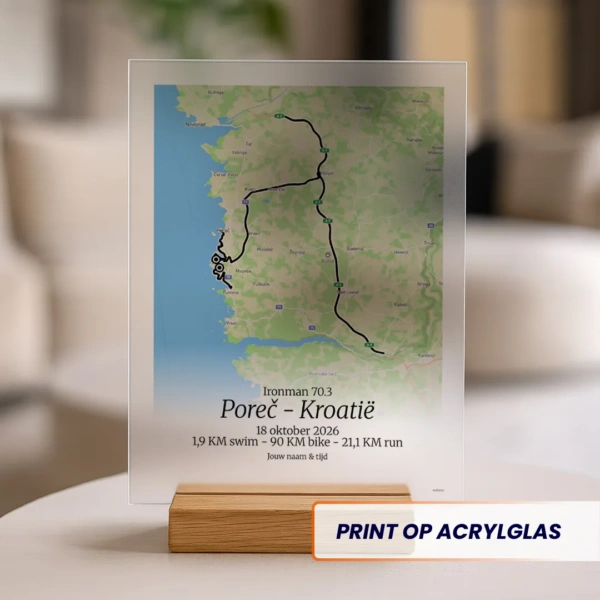 Ironman 70.3 Poreč Kroatië 2026 acrylglas. print