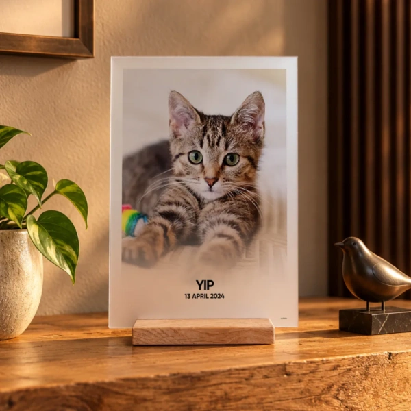 Foto van jouw kat op ontspiegeld acrylglas